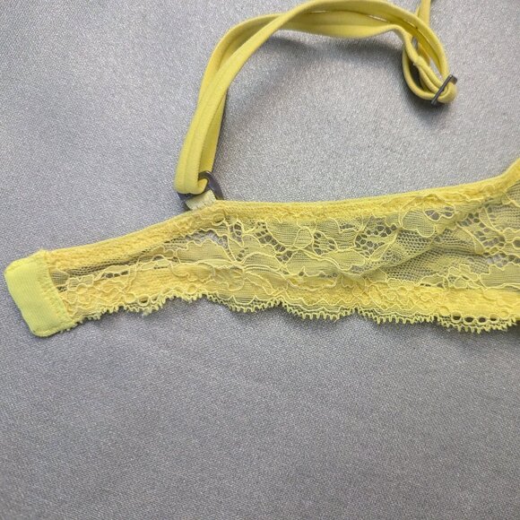 Victoria's Secret PINK Neon Yellow Leopard Push-Up Bra Size 34A - Picture 3 of 7